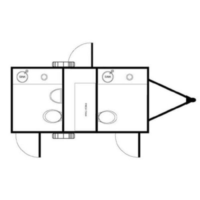 Portable Toilets & Restroom Trailers - portable-restroom-2-station-trailer