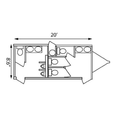 Portable Toilets & Restroom Trailers - portable-restroom-6-station-trailer