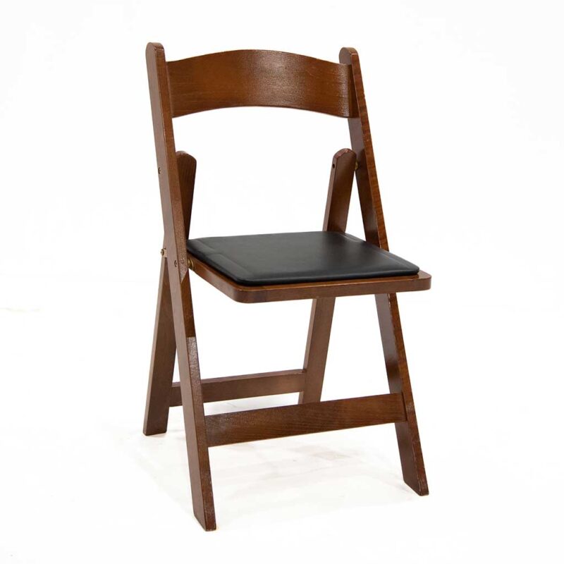 Wooden Folding Chair - Fruitwood - Columbia Tent Rentals