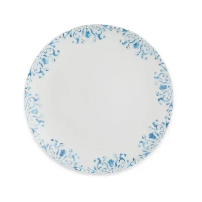 Watercolor Blue Collection - salad-dessert-plate-black-8