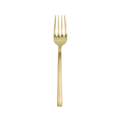 Serving Pieces - arezzo-brushed-gold-serving-fork