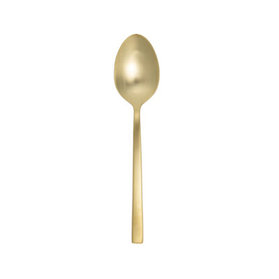 Serving Pieces - arezzo-brushed-gold-serving-spoon